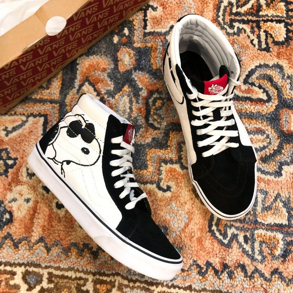 Vans Shoes Rare Vans Snoopy Peanuts Graphic High Top Sneakers Poshmark